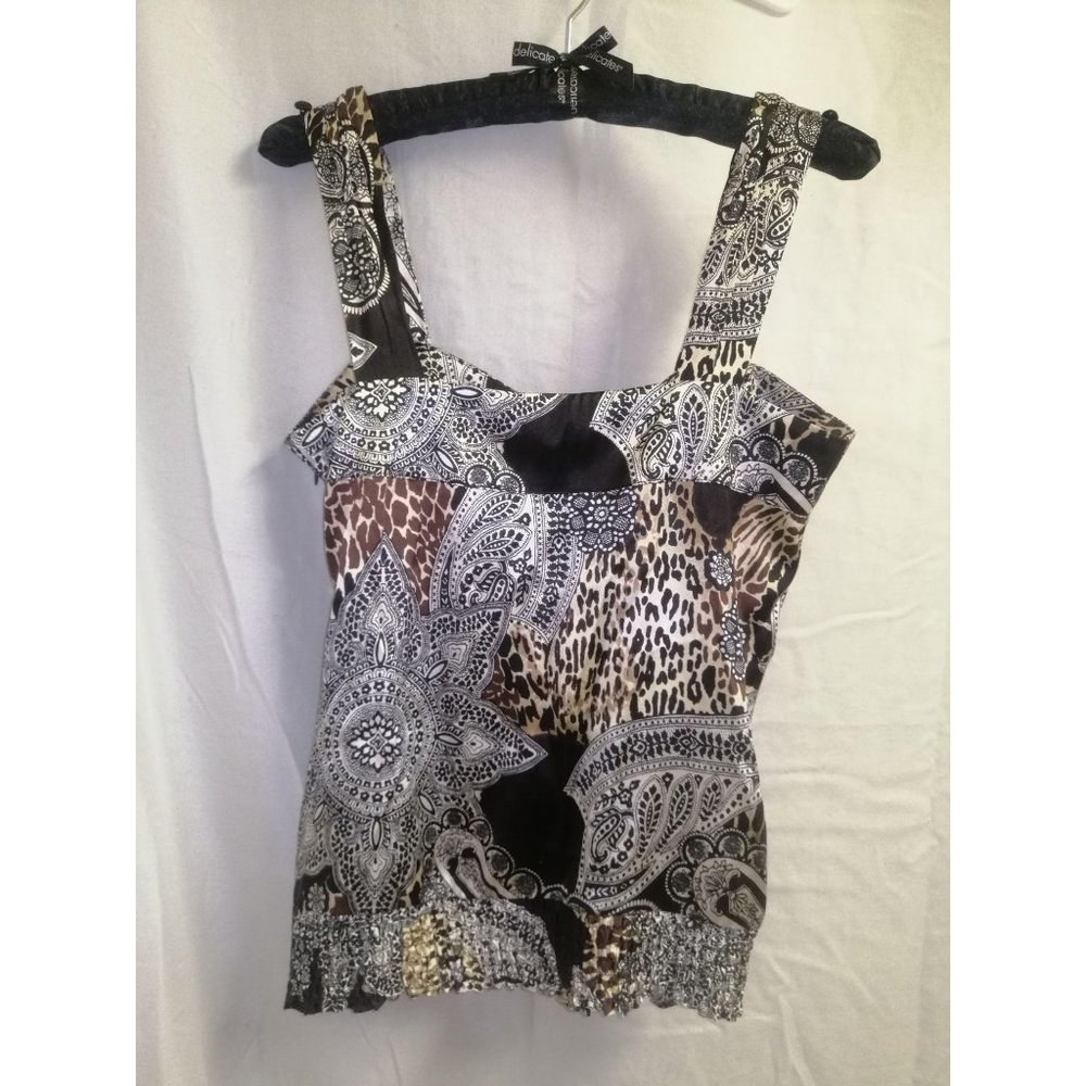 Cache Black,Grey,Brown Top.
